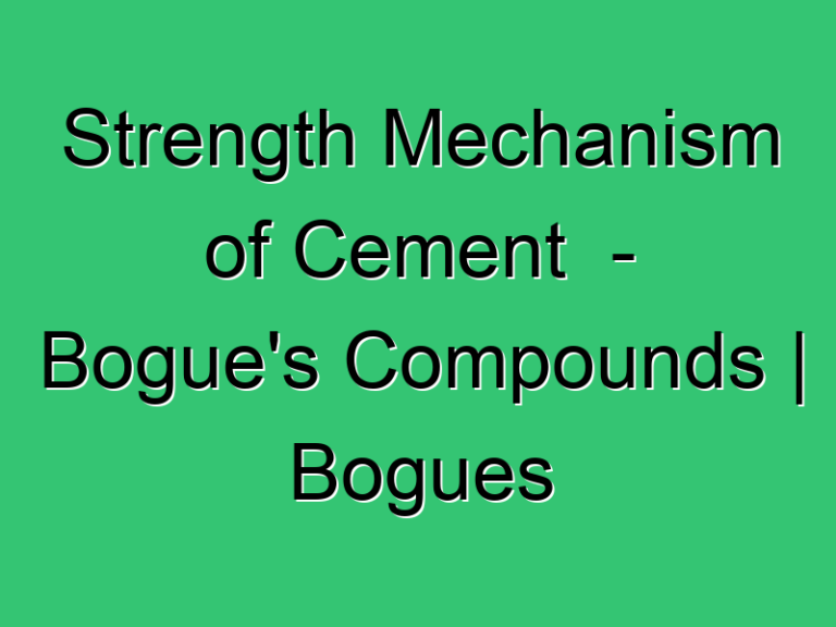 Strength Mechanism Of Cement Bogues Compounds Bogues Compounds In Cement 115 Civil Experience