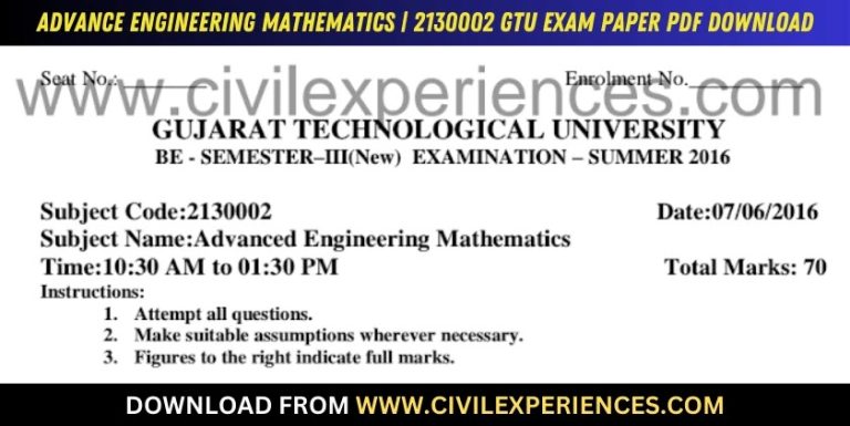 Gtu Advance Engineering Mathematics 7 June 2016 2130002