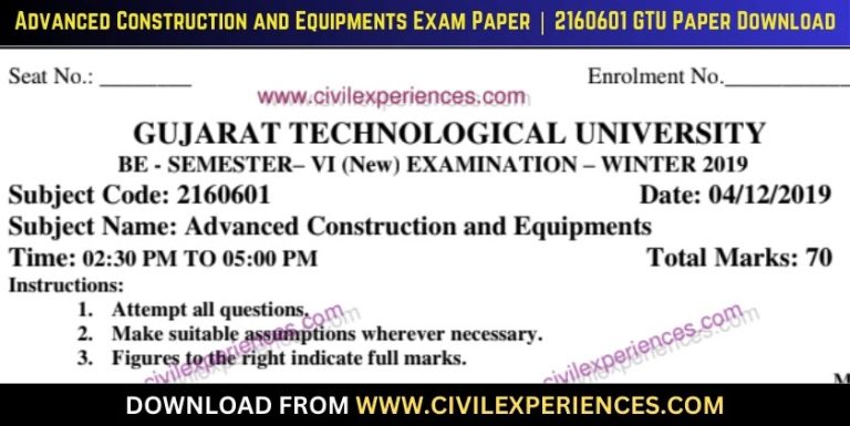 Gtu Advanced Construction And Equipments 4 December 2019 2160601
