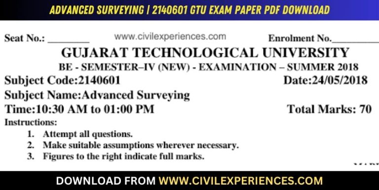 Gtu Advanced Surveying 24 May 2018 2140601