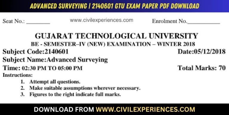 Gtu Advanced Surveying 5 December 2018 2140601