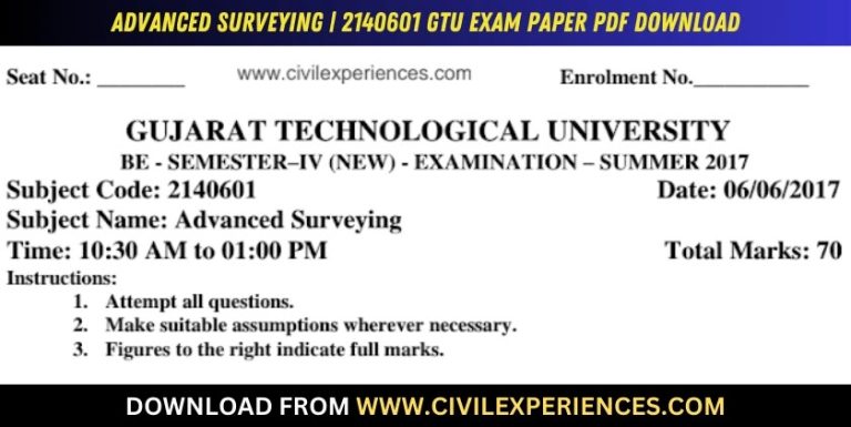 Gtu Advanced Surveying 6 June 2017 2140601