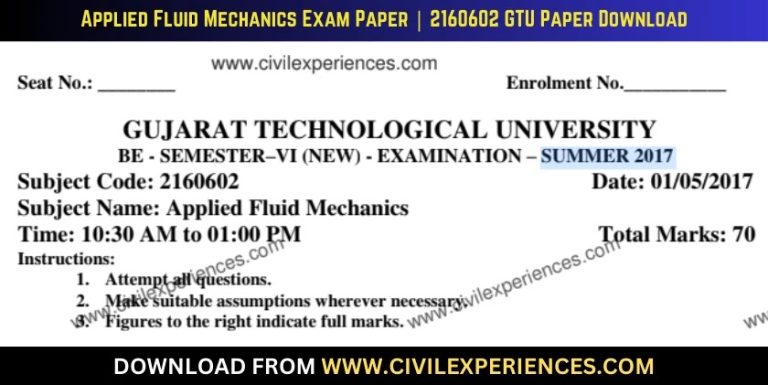 Gtu Applied Fluid Mechanics 1 May 2017 2160602