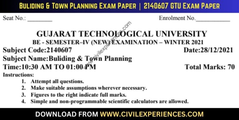 Gtu Buliding &Amp; Town Planning 28 December 2021 2140607