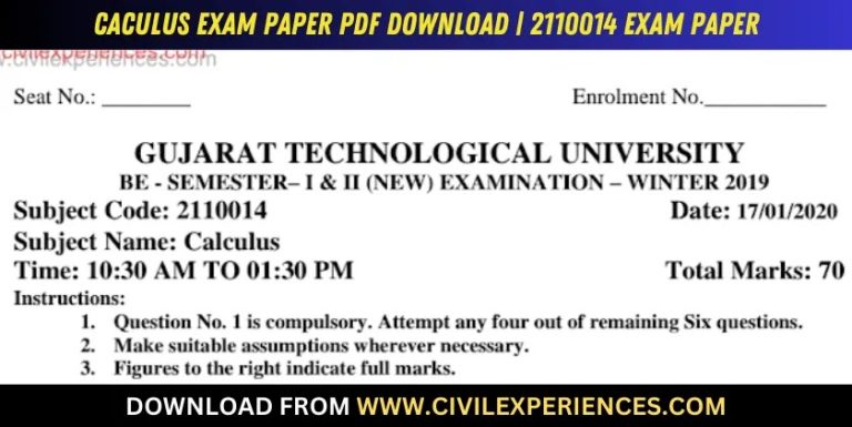 Gtu Caculus 17 January 2020 2110014