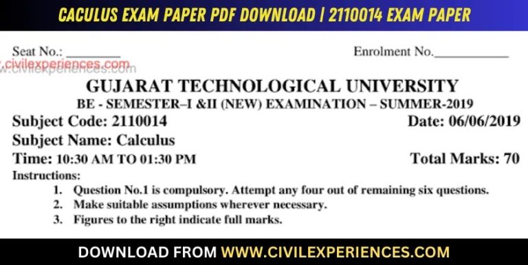 Gtu Caculus 6 June 2019 2110014