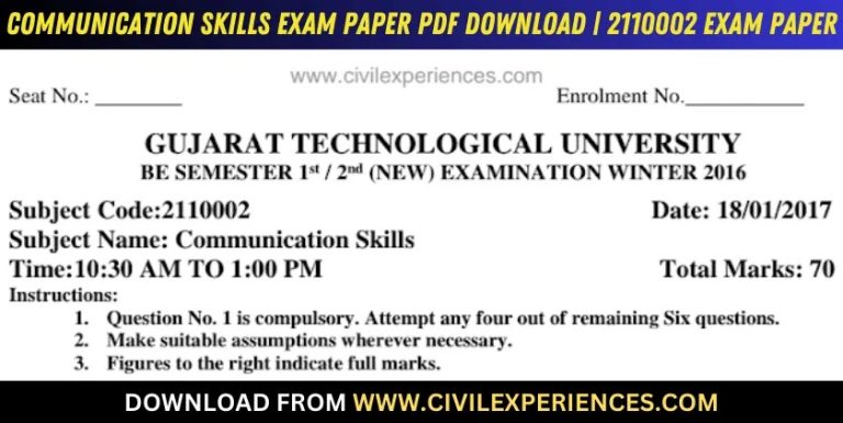 Gtu Communication Skills 18 January 2017 2110002