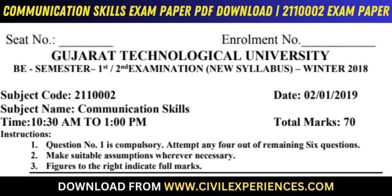 Gtu Communication Skills 2 January 2019 2110002