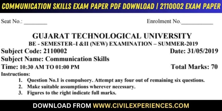 Gtu Communication Skills 31 May 2019 2110002
