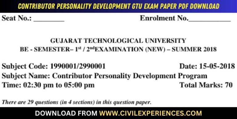 Gtu Contributor Personality Development 15 May 2018 2990001