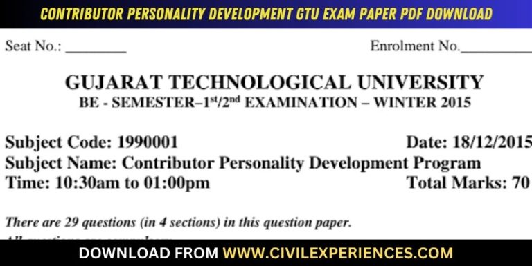 Gtu Contributor Personality Development 18 December 2015 2990001