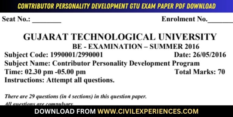 Gtu Contributor Personality Development 26 May 2016 2990001