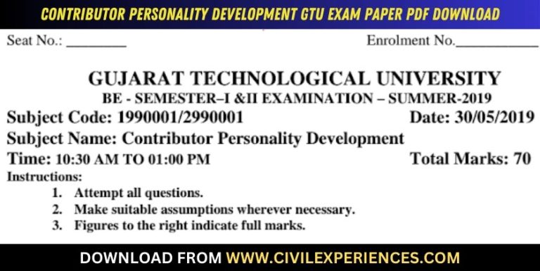 Gtu Contributor Personality Development 30 May 2019 2990001