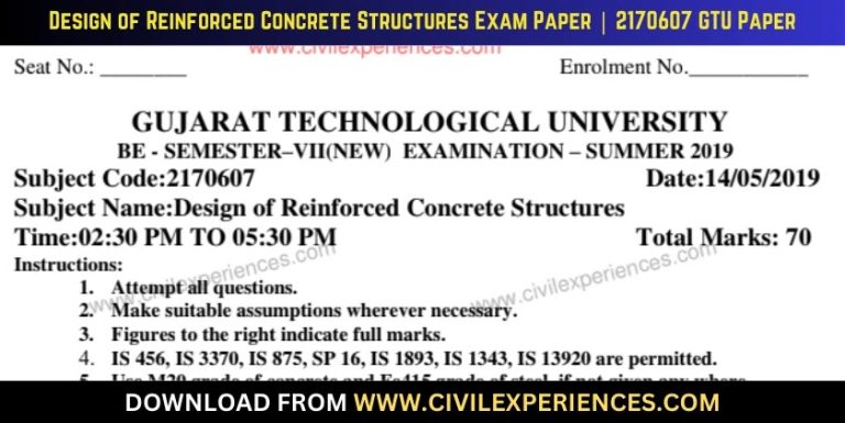 Gtu Design Of Reinforced Concrete Structures 14 May 2019 2170607