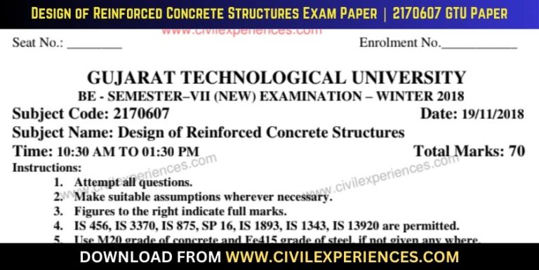 Gtu Design Of Reinforced Concrete Structures 19 November 2018 2170607
