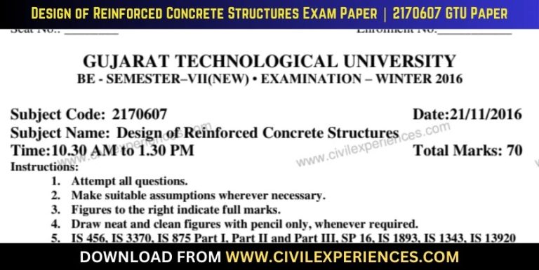 Gtu Design Of Reinforced Concrete Structures 21 November 2016 2170607