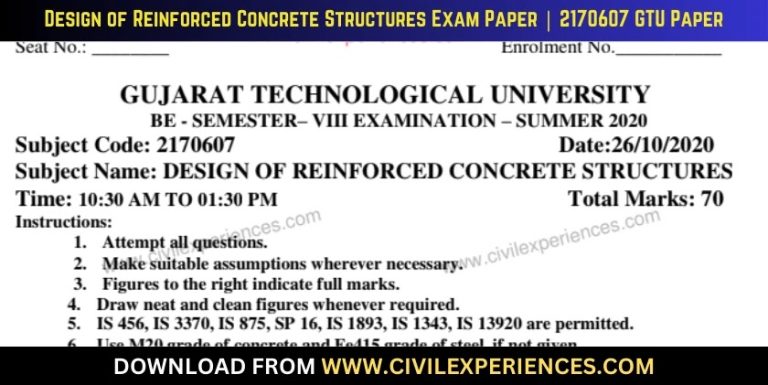 Gtu Design Of Reinforced Concrete Structures 26 October 2020 2170607