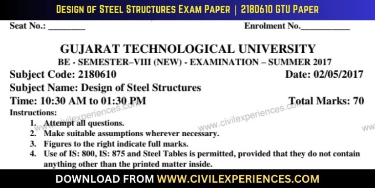 Gtu Design Of Steel Structures 2 May 2017 2180610