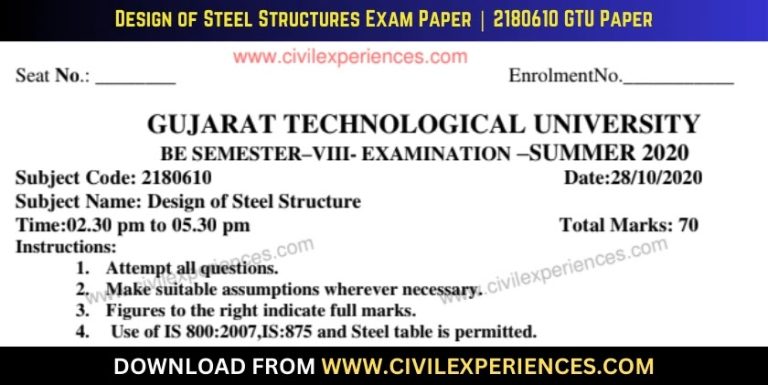 Gtu Design Of Steel Structures 28 October 2021 2180610