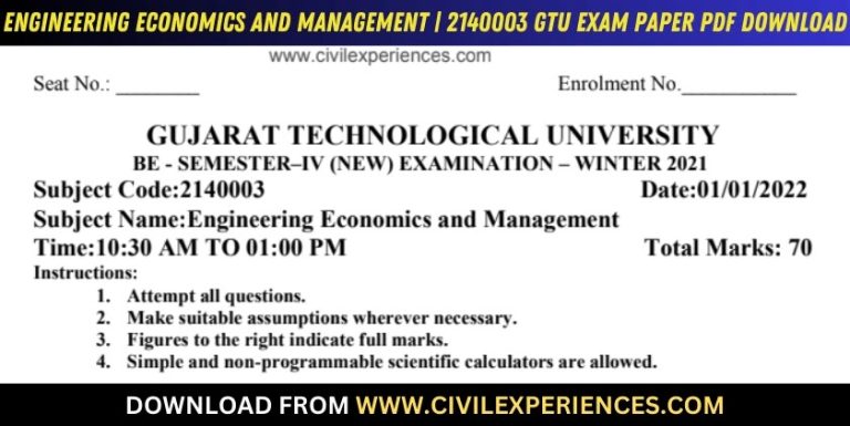 Gtu Engineering Economics And Management 1 January 2022 2140003