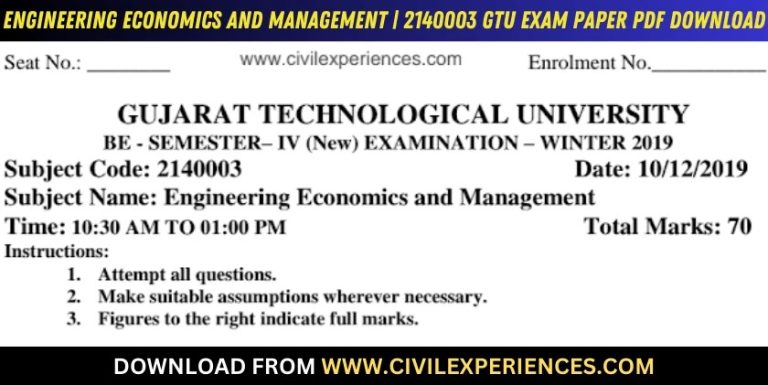 Gtu Engineering Economics And Management 10 December 2019 2140003