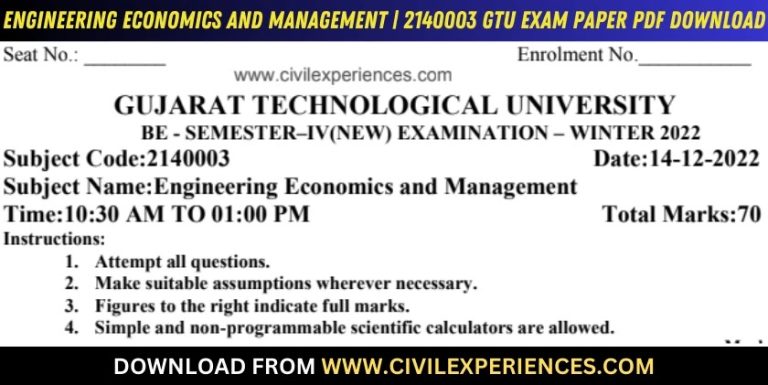 Gtu Engineering Economics And Management 14 December 2022 2140003
