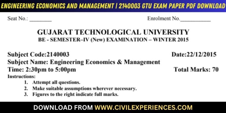Gtu Engineering Economics And Management 22 December 2015 2140003