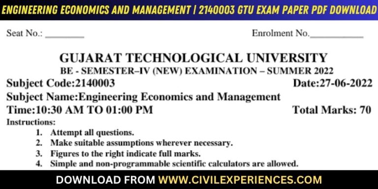 Gtu Engineering Economics And Management 27 June 2022 2140003