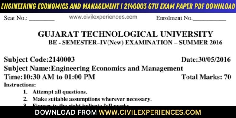 Gtu Engineering Economics And Management 30 May 2016 2140003