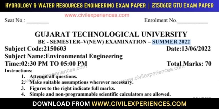 Gtu Environmental Engineering 13 June 2022 2150603