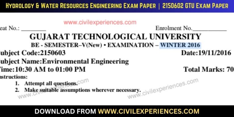 Gtu Environmental Engineering 19 November 2016 2150603