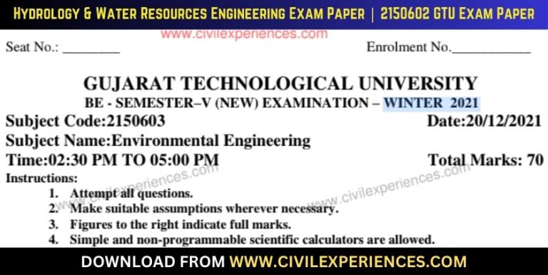Gtu Environmental Engineering 20 December 2021 2150603