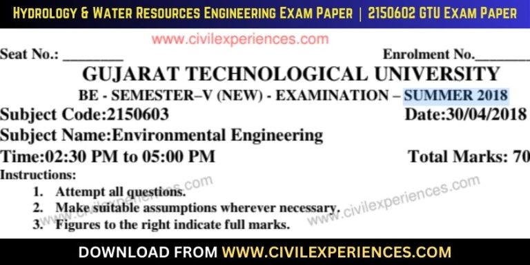 Gtu Environmental Engineering 30 April 2018 2150603