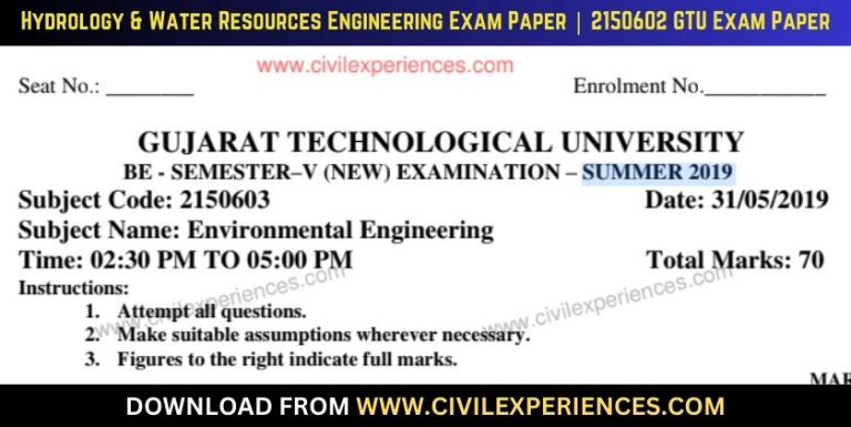 Gtu Environmental Engineering 31 May 2019 2150603