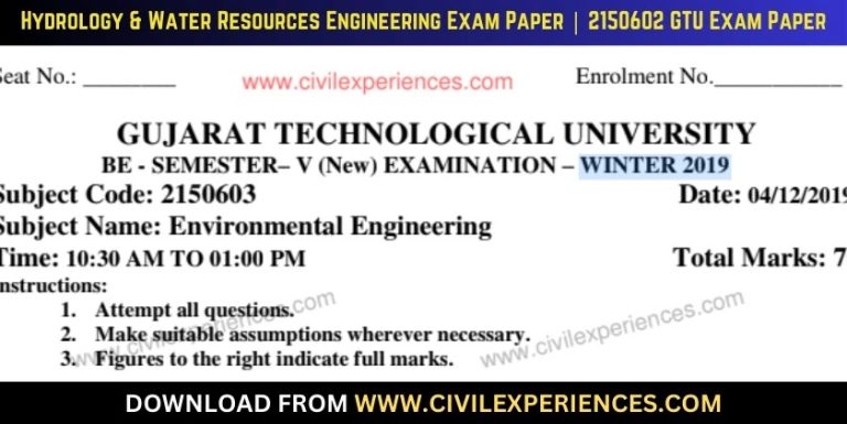Gtu Environmental Engineering 4 December 2019 2150603
