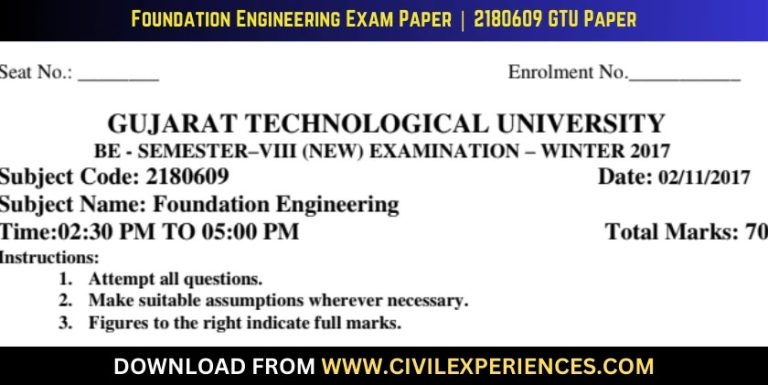 Gtu Foundation Engineering 2 November 2017 2180609
