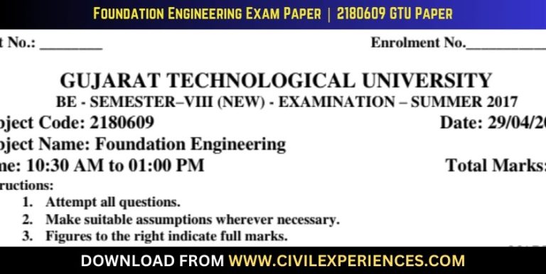 Gtu Foundation Engineering 29 April 2017 2180609