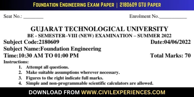 Gtu Foundation Engineering 4 June 2022 2180609