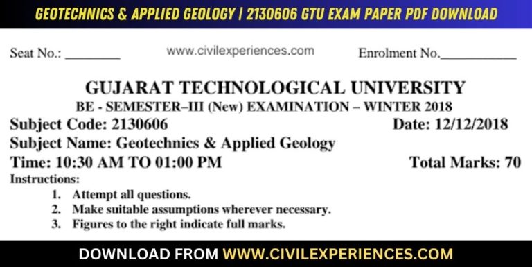 Gtu Geotechnics &Amp; Applied Geology 12 December 2018 2130606