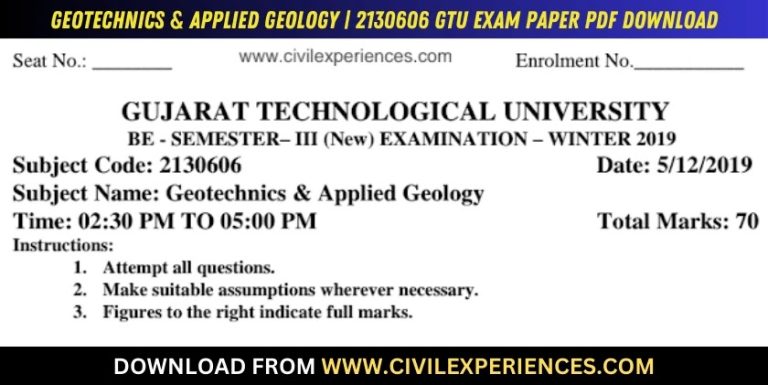 Gtu Geotechnics &Amp; Applied Geology 5 December 2019 2130606