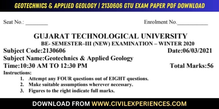Gtu Geotechnics &Amp; Applied Geology 6 March 2021 2130606