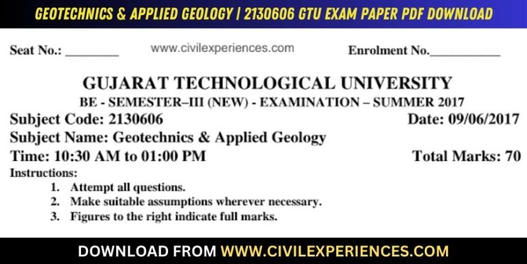 Gtu Geotechnics &Amp; Applied Geology 9 June 2017 2130606