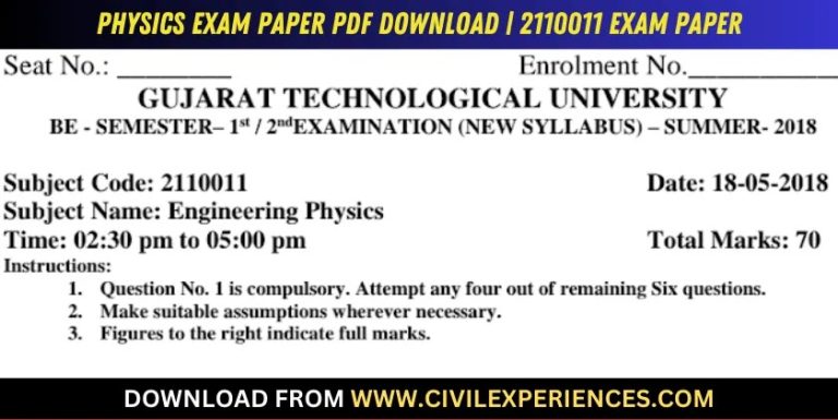 Gtu Physics 18 May 2018 2110011