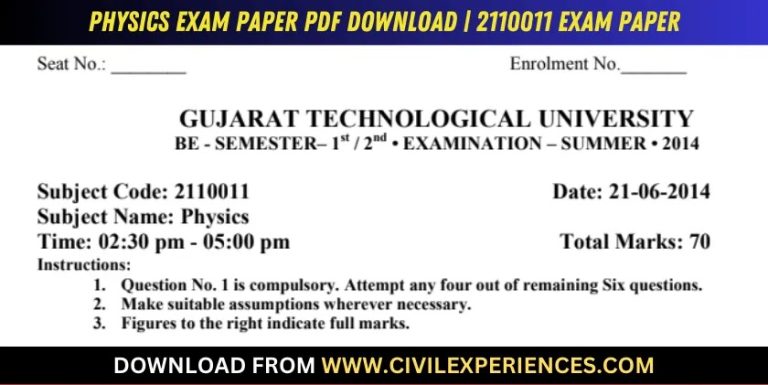 Gtu Physics 21 June 2014 2110011