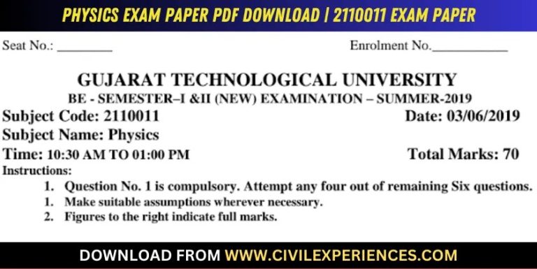 Gtu Physics 3 June 2019 2110011