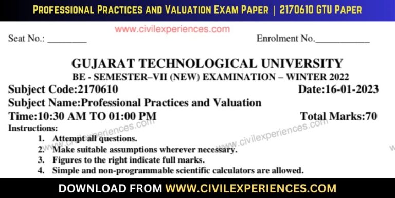 Gtu Professional Practices And Valuation 16 January 2023 2170610