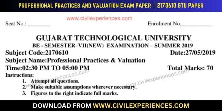 Gtu Professional Practices And Valuation 27 May 2019 2170610
