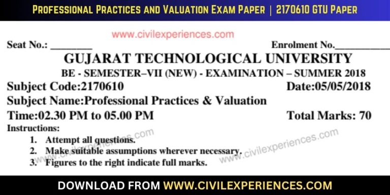 Gtu Professional Practices And Valuation 5 May 2018 2170610