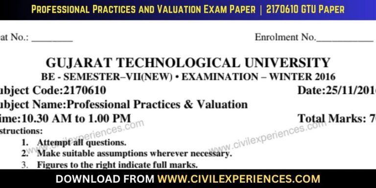 Gtu Professional Practices And Valuation 5 November 2016 2170610