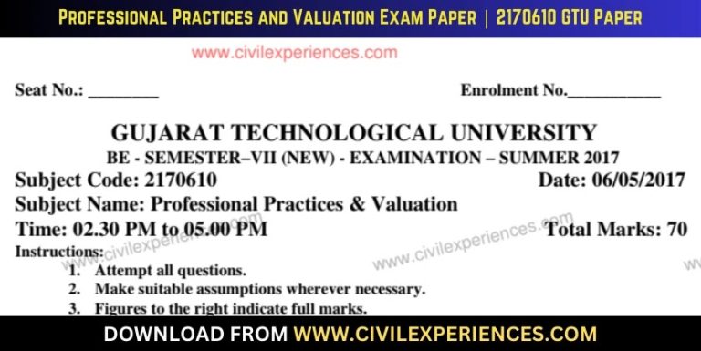 Gtu Professional Practices And Valuation 6 May 2017 2170610